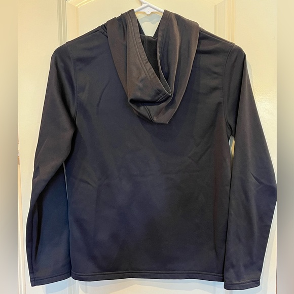 Under Armour black hoodie sweatshirt with kangaroo pocket activewear youth large - Picture 2 of 10